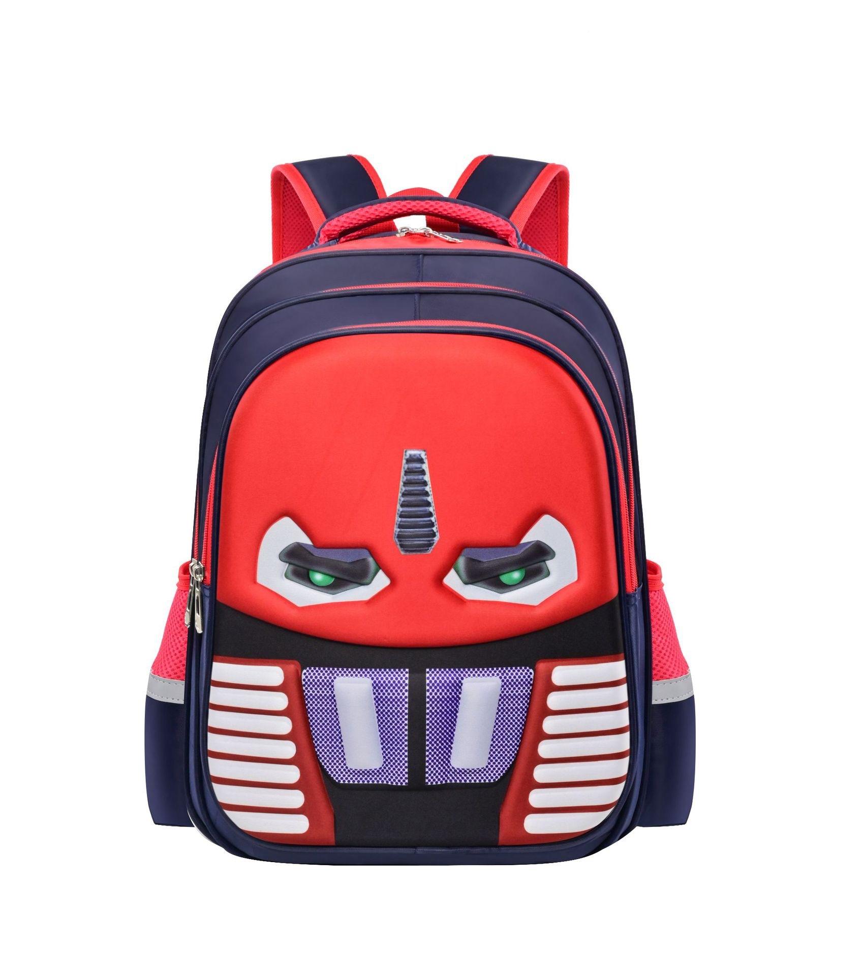 Elementary School Bag 3D Cartoon Waterproof Large Capacity Children S Male Backpack красный