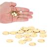 20pcs Stainless Steel Round Pendant DIY Dog Tags with Hole Jewelry Making AccessoryGold 10mm