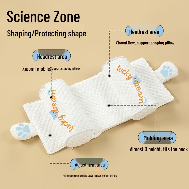 Oreiller pour bébé réglable anti-tête plate (0-6 Mois+) pour les Nouveau-nés