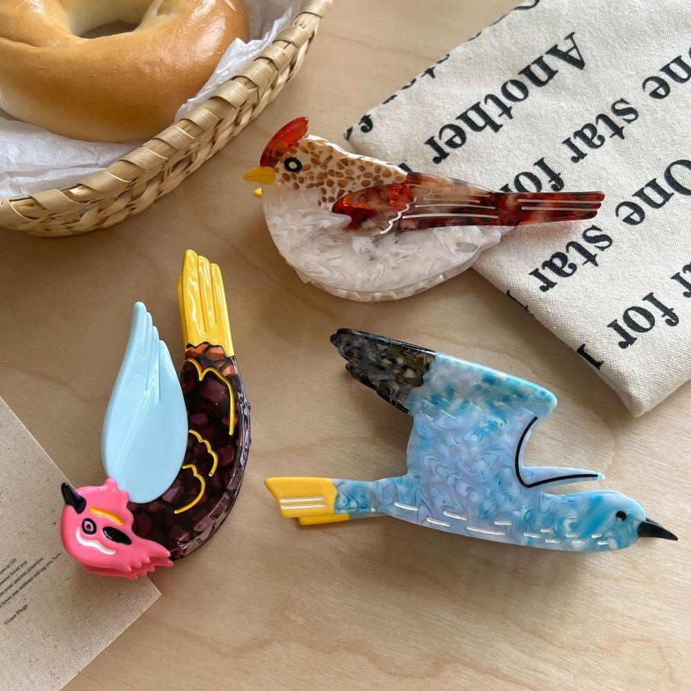 Creative Cartoon Animal Shark Clip Woodpecker Swallow Bird Hair Claw Streetwear