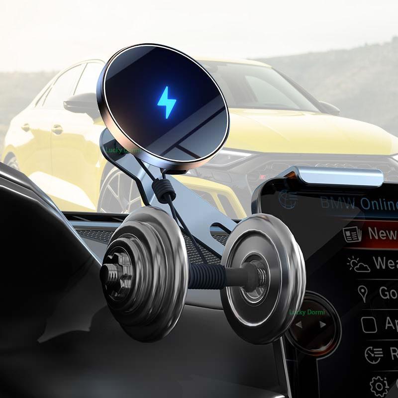 Držák na telefon do auta Pro Škoda Enyaq 2021~2025 Pevný držák na multimediální obrazovku Stojan s bezdrátovou nabíječkou Základna pro montáž mobilního telefonu do auta