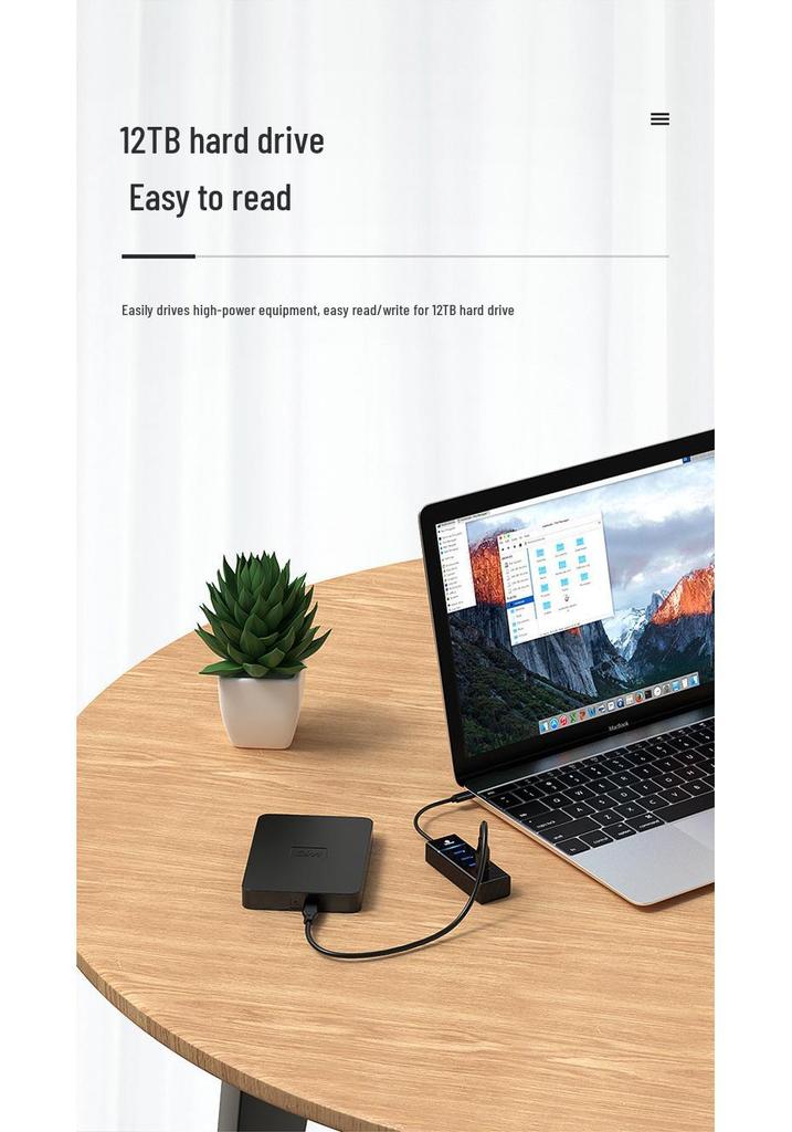 BIAZI USB-C to 4-Port USB 3.0 Splitter Docking Station