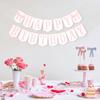 Happy Birthday Bow Girl Banner - Bow 1st Birthday Decoration,Pink First Bow Happy Birthday Banner,Girl First birthday Party Decor