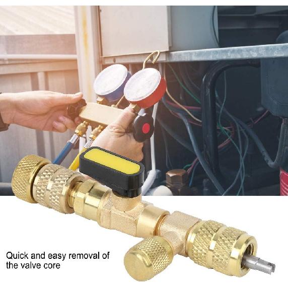 AC Valve Core Remover, Valve Core Remover Tool Kit, Efficient Valve Stem Removal, Suitable for Quick and Easy Spool Removal