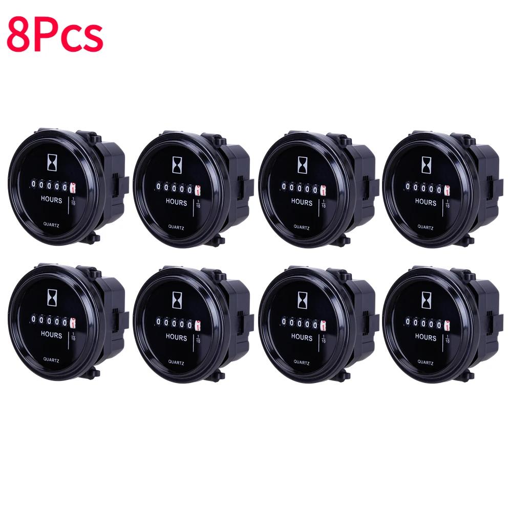 12v 24v 36v Hour Meter for Marine Boat Engine 2" Round Waterproof Gauge Motorcycle Car Truck Mechanical Hour Meter Counter Timer