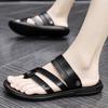 Cool Slippers Men's 2025 Summer New Beach Shoes Casual Driving Two Wear Pinch Feet Teenagers Wear Sports Sandals