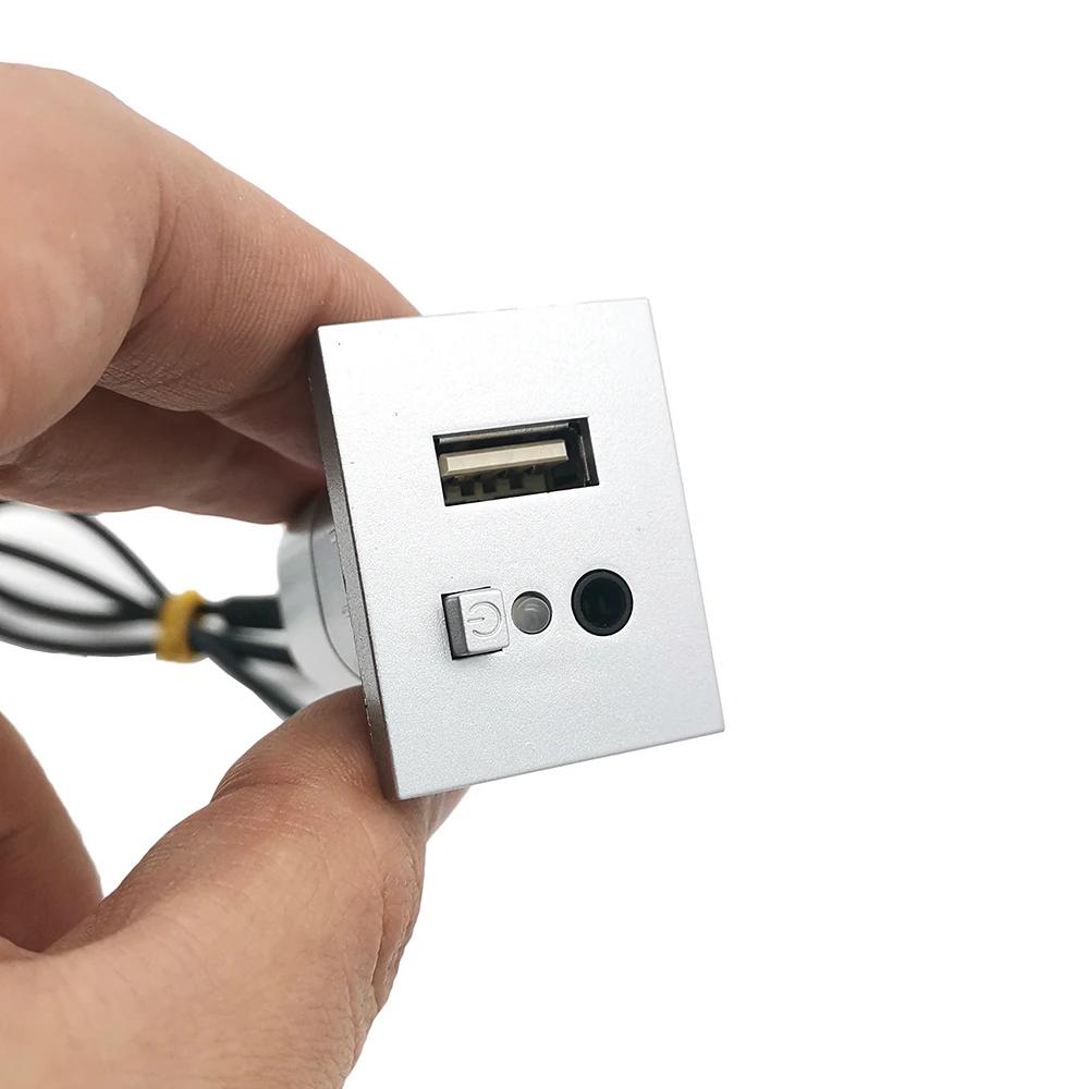 1 Pcs Car AUX/USB Input Adapter Mini Cable USB Slot Interface Button Switch for Ford Focus 2 Mk2 2009 2010 2011 Accessories