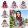 Lightweight Sheer Shawl Embroidered Summer Hijab Lace Scarf Floral Headwrap  Sun Protection