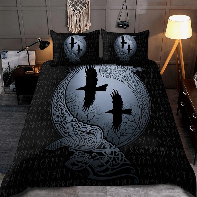 3D-Bettwäsche-Set mit indischem Druck, Totenkopf-Bettbezug, weicher Bettbezug, Geschenk