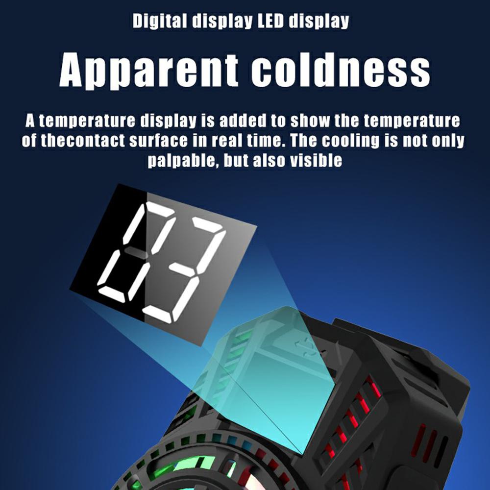 S06 Semiconductor Mobile Phone Radiator Colorful Light Smartphone Gaming Heat Dissipation Cooler