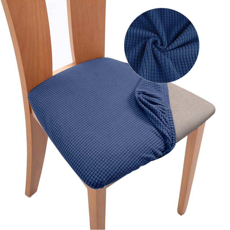 Jacquard Chair Seat Covers Chair Removable For Hone Washable Upholstered Dining Room Chair Seat Protector Cushion Slipcovers