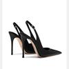 Fashion Sexy Ultra-high Heels Pointed Sandals Elegant Summer Patent Leather Suspender High Heels Trendy Dress Banquet Women's Shoes