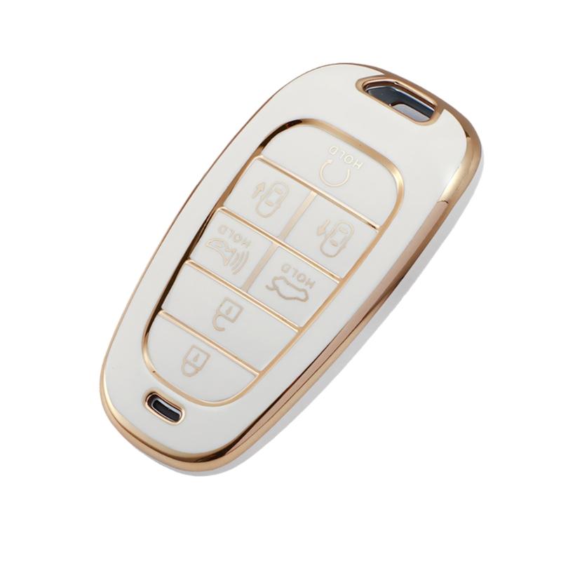 Car Key Cover for 2022 Replacement 7 Buttons Remote Key Fob Case Full Protection Sleeve Flexible Protective Shell