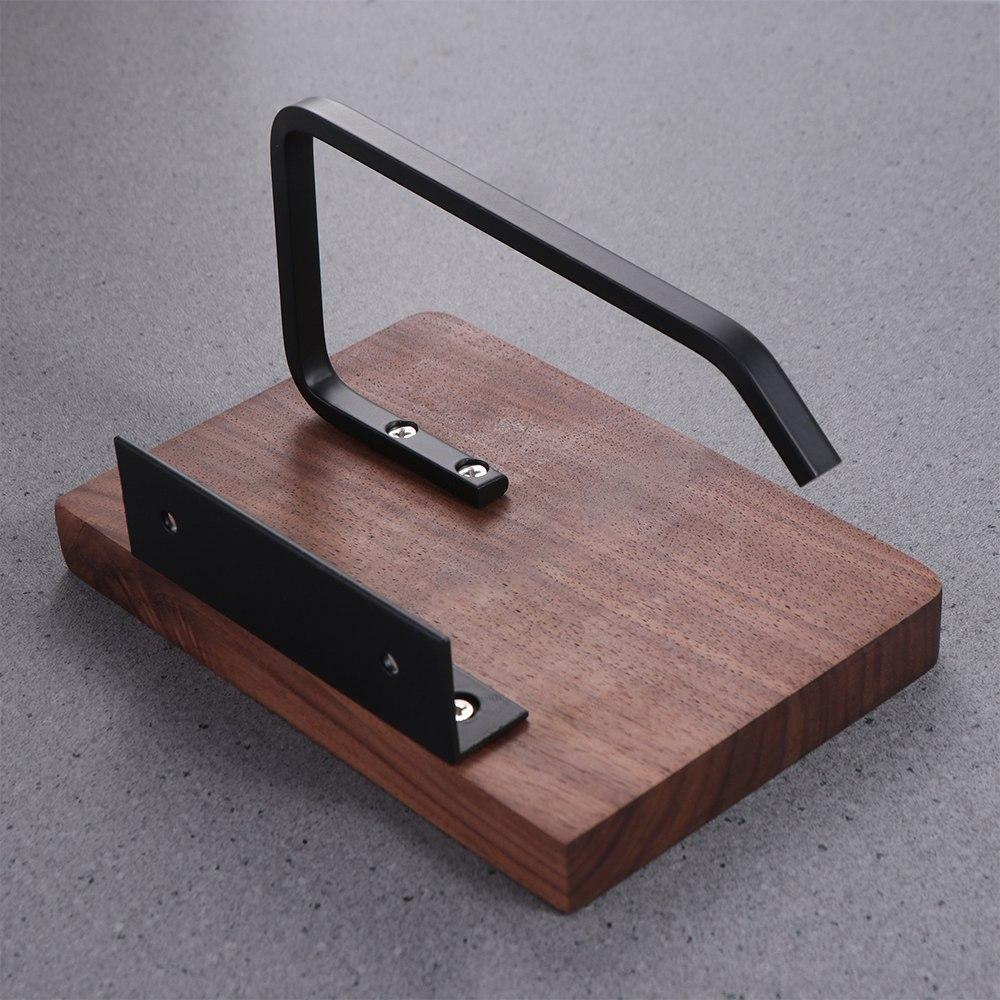 Wooden Toilet Tissue Roll Holders Wall-Mounted Phone Holder Shelf Towel Roll Shelf Kitchen