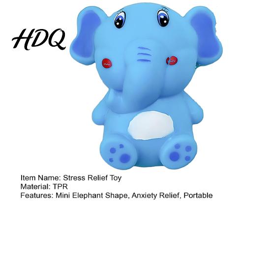 TPR Stress Ball Mini Elephant Squeeze Toy Cartoon Sensory Fidget Anxiety Relief Soft Animal Pinch Anti-stress