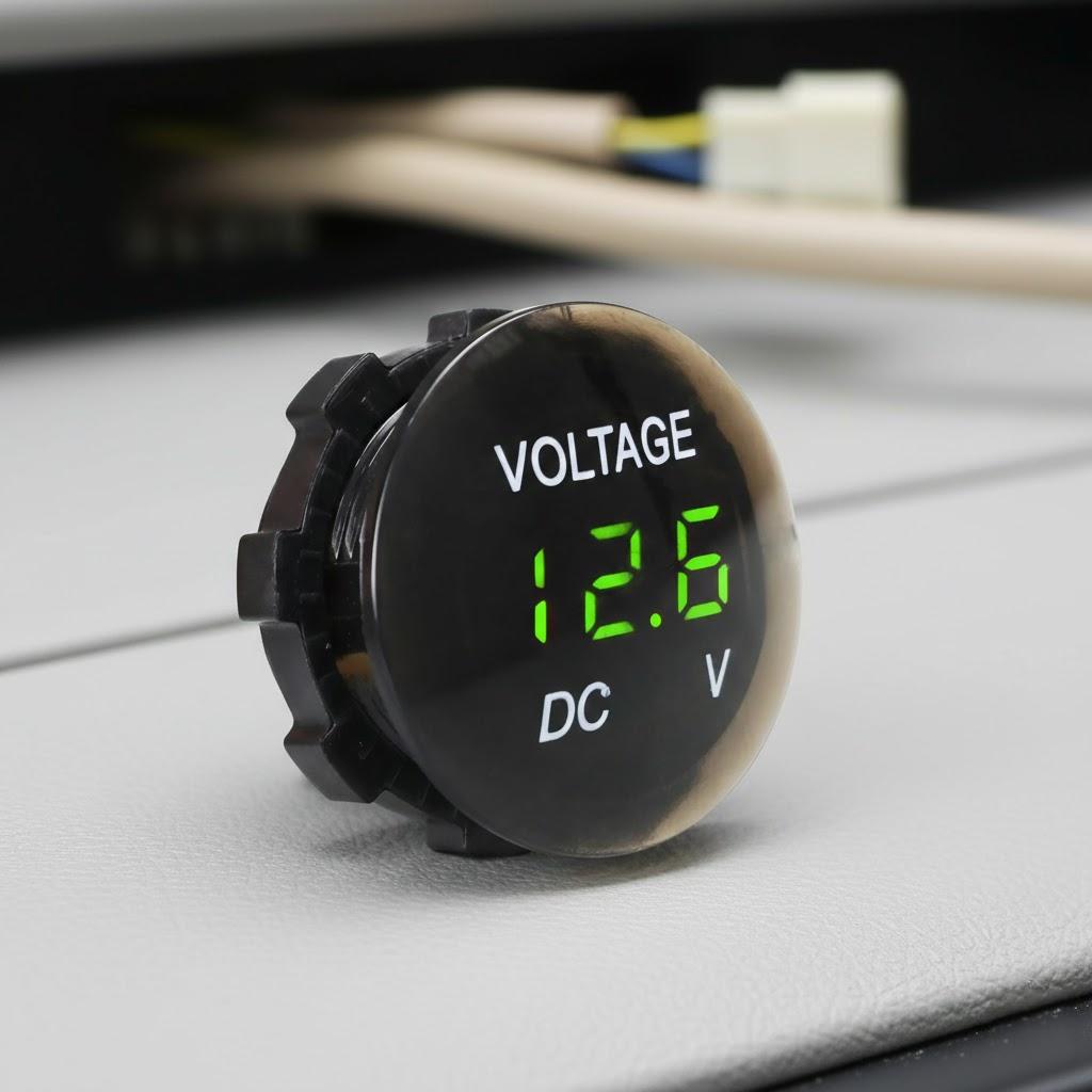 DC 12V 24V Digital Volt Meter Voltage Tester LED Display Automotive Motorcycle Boat Truck Accessories