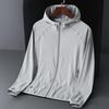 Men’s UPF50+ UV Protection Jacket Lightweight Breathable Ice Silk Sun Hoodie Outdoor Windbreaker for Summer