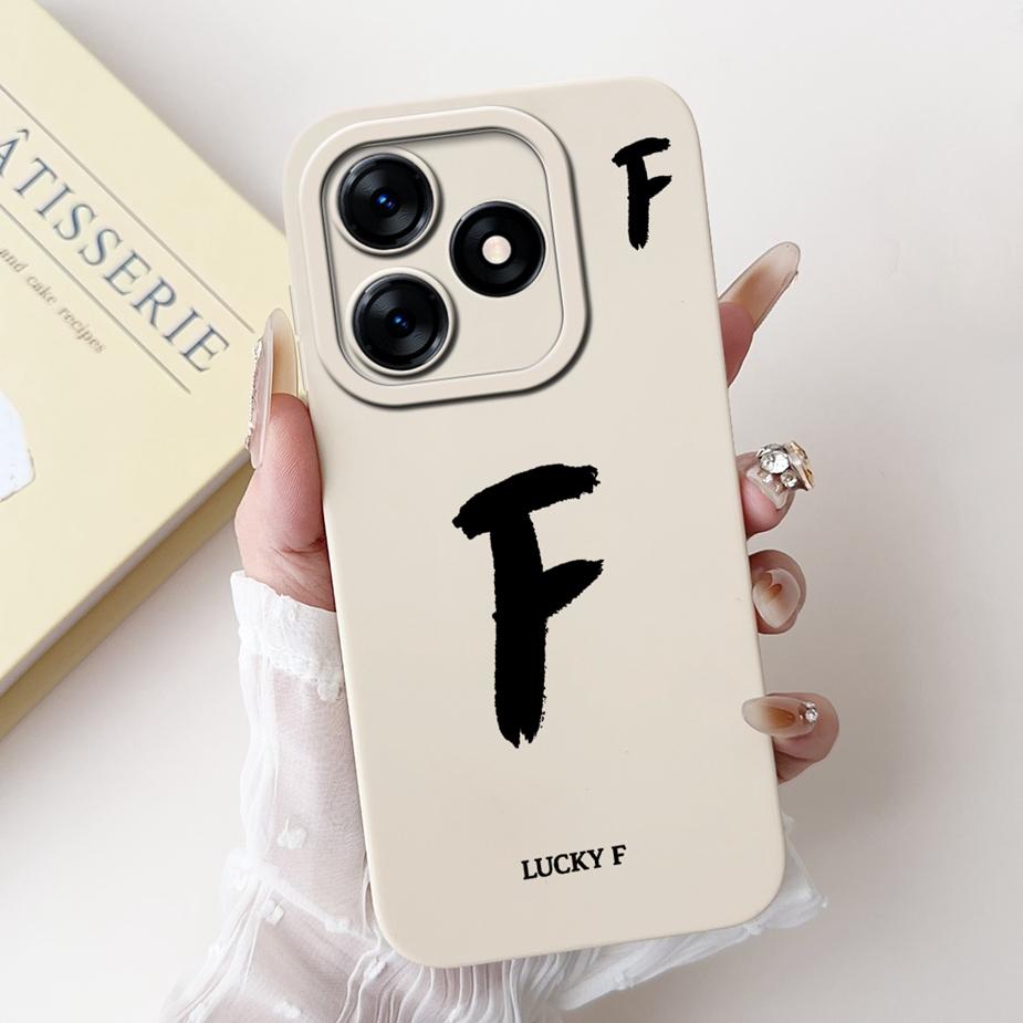 For Tecno Spark 10 4G Case Spark 10C Fashion Lucky Letters Cover Matte Phone Case For Tecno Spark 10 Pro KI7 Spark10 Soft Fundas