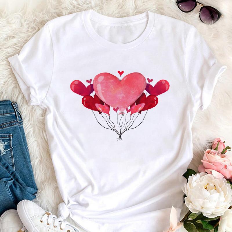 Women Graphic Tees Kawaii Printing Fashion White Cloth Casual 90S Creative Short Sleeve Tshirts Summer Basic Female Trend Style