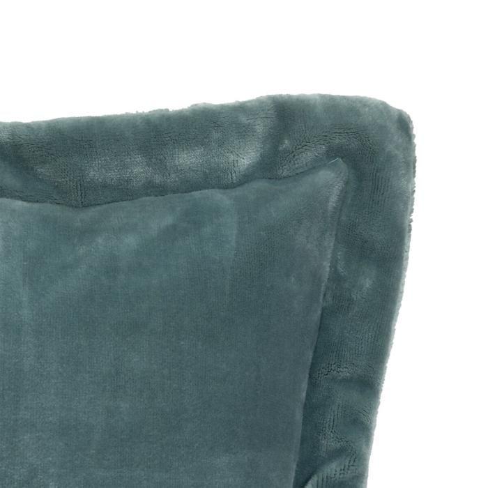 Coussin "Cuddly" 38 x 58 cm et 53 x 53 cm flanelle 550 g - Cuddly Bleu - Coussin 53 x 53 cm