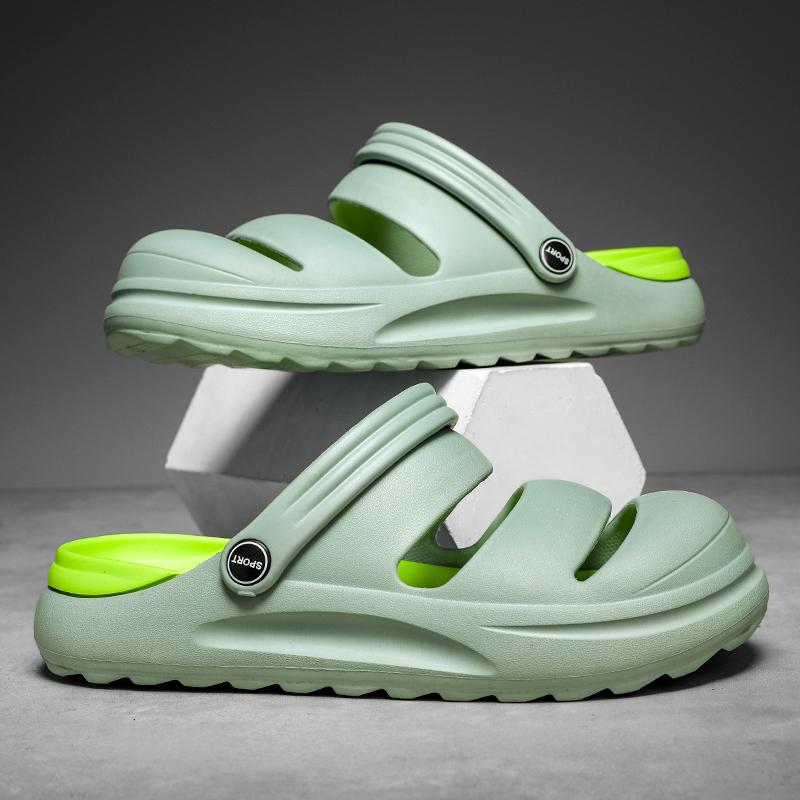 Fashion Trendy All-match Couple's Beach Shoes Fashion Personality Slipper for Men and Women Soft Bottom Mens Two Ways To Wear Sandals