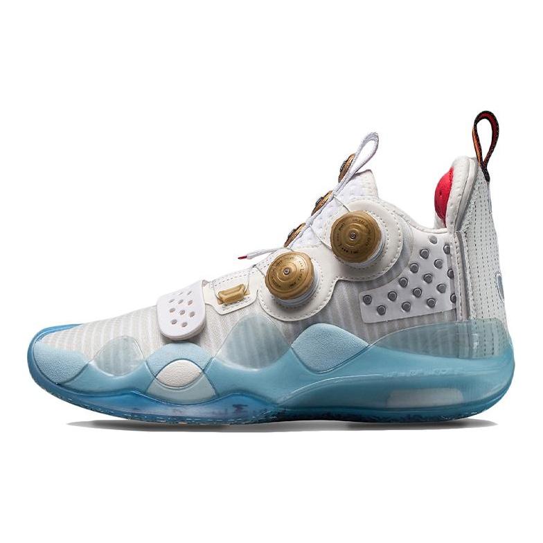 Li Ning WOW 8 Way Of Wade 8 Home, Retirement Night Fabric Abrasion Resistant Breathable Mid top Basketball Shoes Men's ABEP001-4