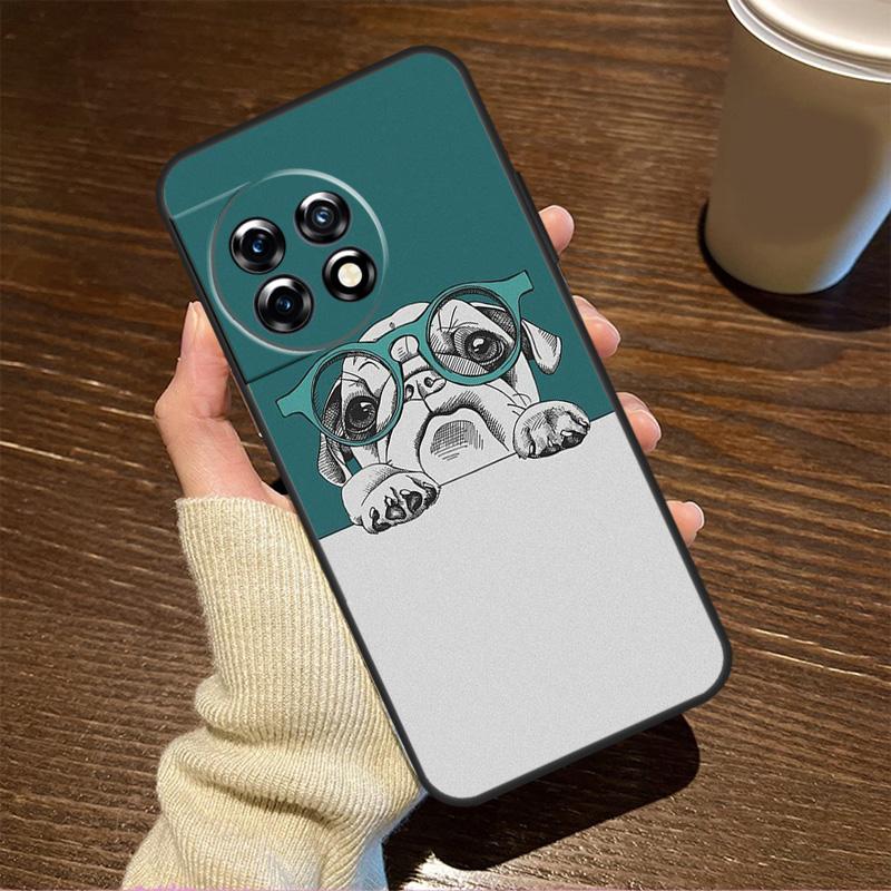 Cute Pug Dog For OnePlus Nord CE 5 2 3 4 Lite N20 N30 Case For OnePlus 15 R 13 12 11 8T 10T 13T 12R 13R