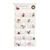 Bolsa Calendario de Adviento Navideño de 24 Días, Tela de Cuenta Atrás con Bolsillos, Colgante de Pared Festivo para Caramelos, Regalos para Sala de Estar