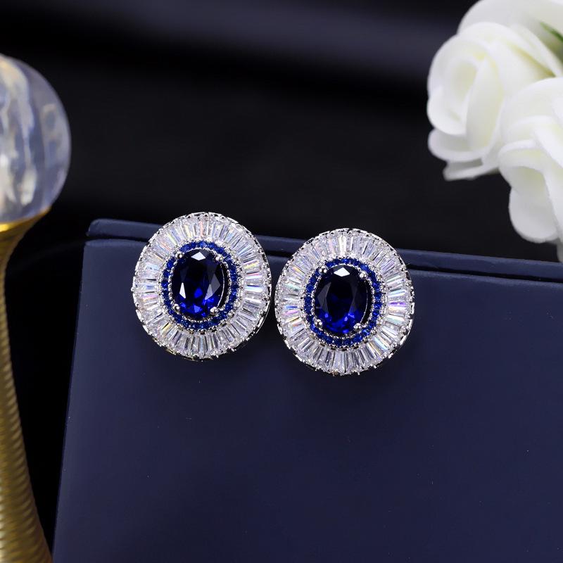High-End Temperament Ladder Square Zircon Ear Jewelry, Quality Assurance, Anti-Allergic