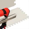 BHBL 1/2inch Square Notched Trowel,Stainless Steel Flat Finishing Trowel for Cement, Masonry Tile Installation Work