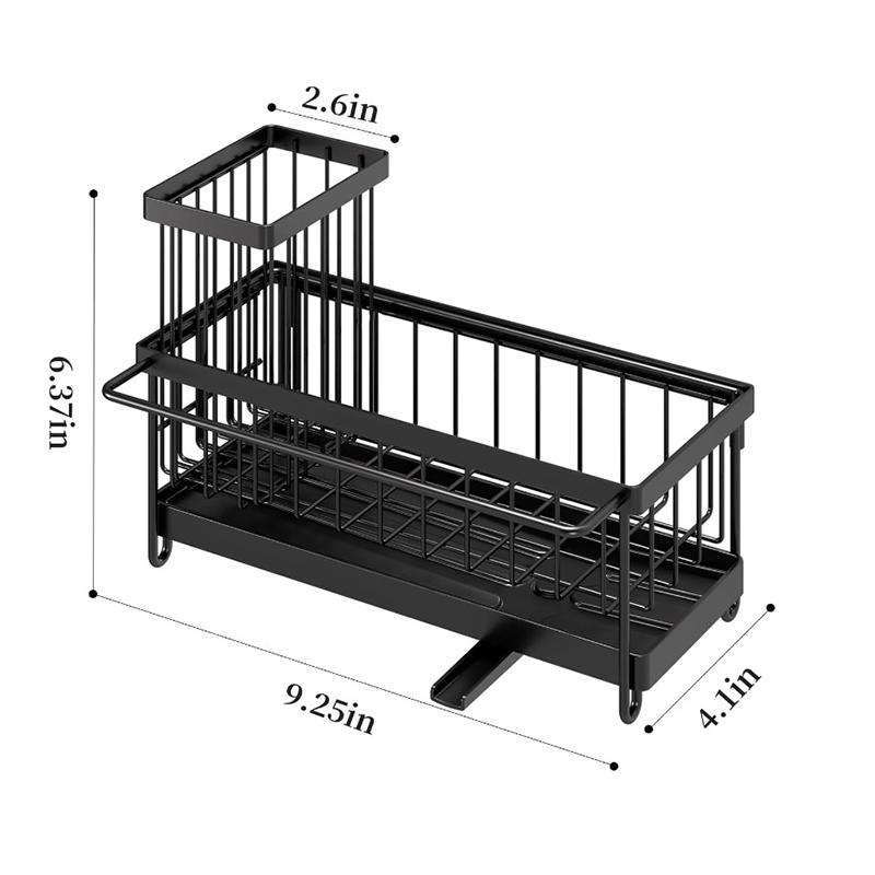 Edelstahl Spülbecken Schwamm Abtropfgestell Multifunktionales Arbeitsplatten Armaturen Seifenregal Geschirrtuch Aufbewahrung Filterkorb