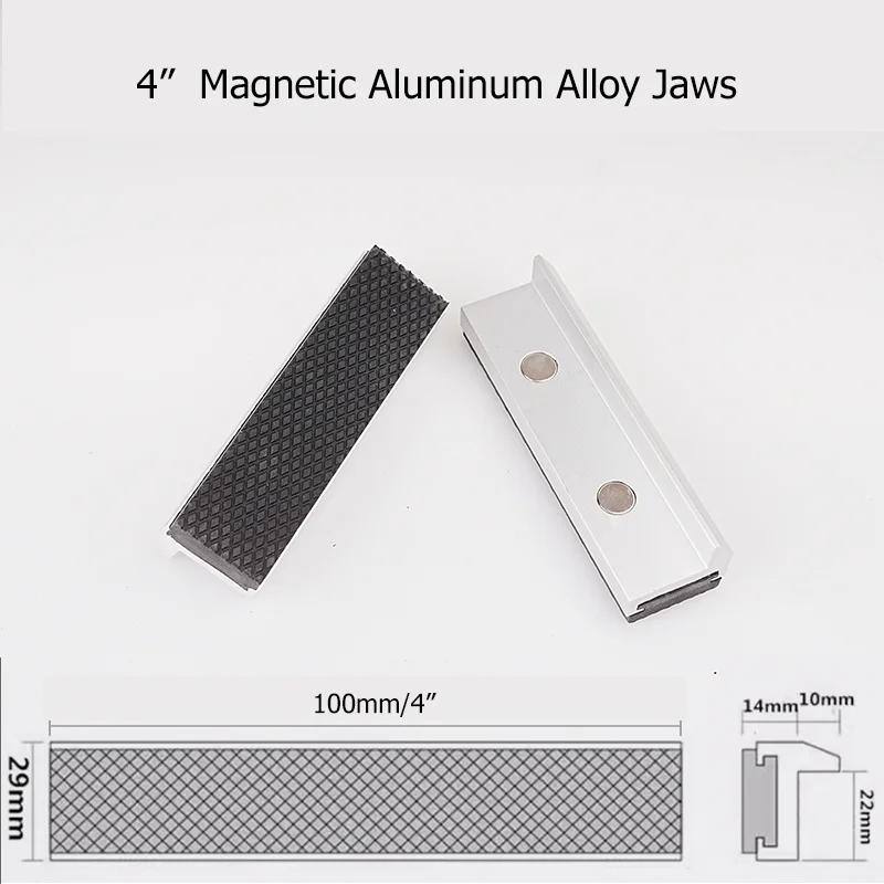 Vise Magnetyczna Osłona Ochronna 2,5-8'' Szczęki Osłona Ochronna Stop Aluminium Guma Narzędzia Ręczne Imadło Stołowe Ochraniacz Akcesoria