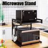 Expandable Microwave Rack Organizer Adjustable Kitchen Countertop Shelf Moisture Rust Proof Storage for Tableware Kitchen