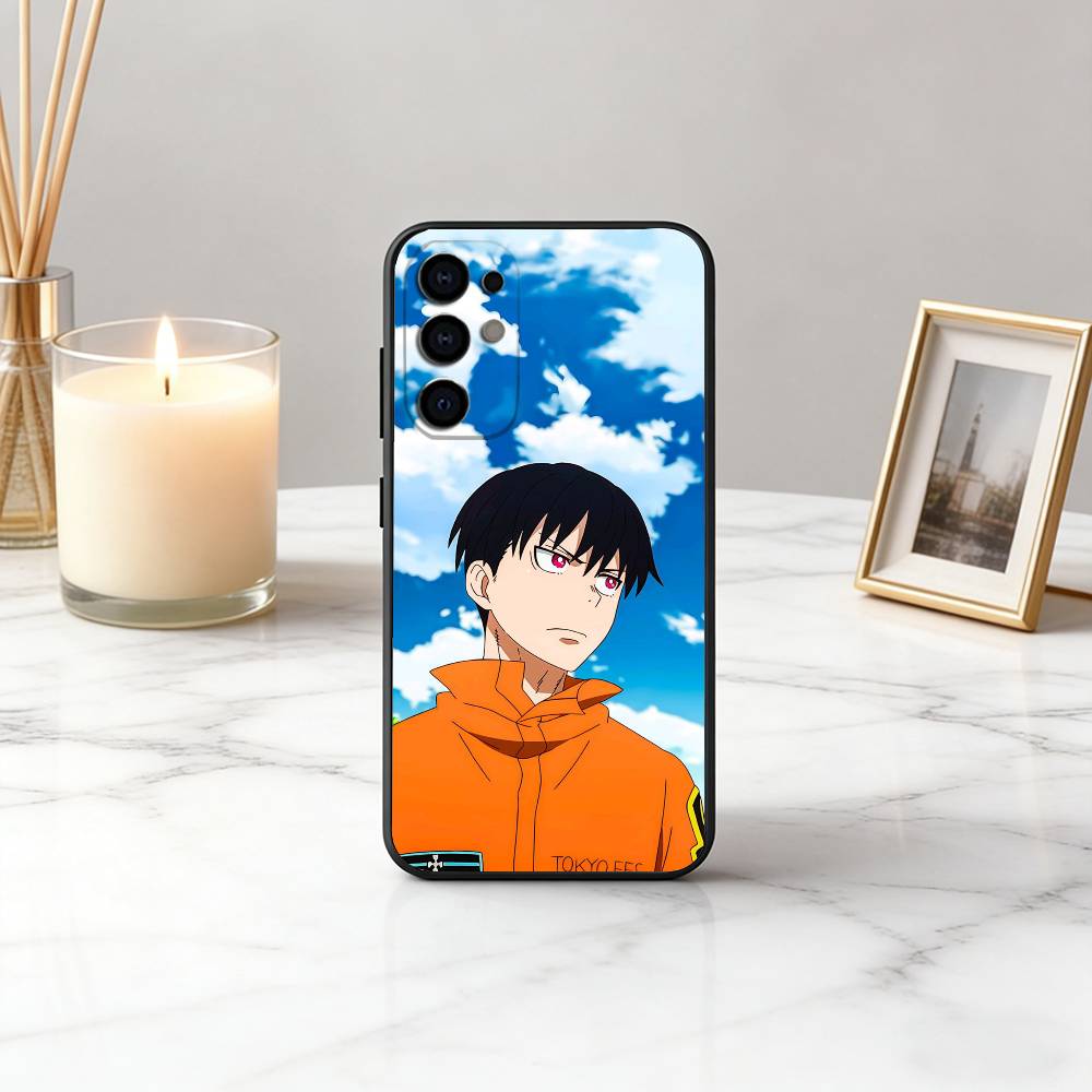 Fire Force S-Shinra K-Kusakabe-SK Phone Case For Samsung S25,S24,S21,S22,S23,S30,Ultra,S20,Plus,Fe,Lite,Note,10,Black Cover