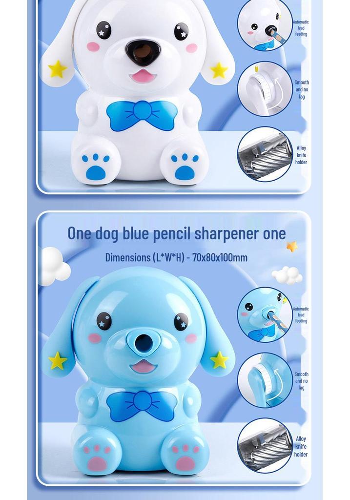 Cartoon Hand-Crank Pencil Sharpener for Kids: Primary School Student Automatic Rotating Sharpener