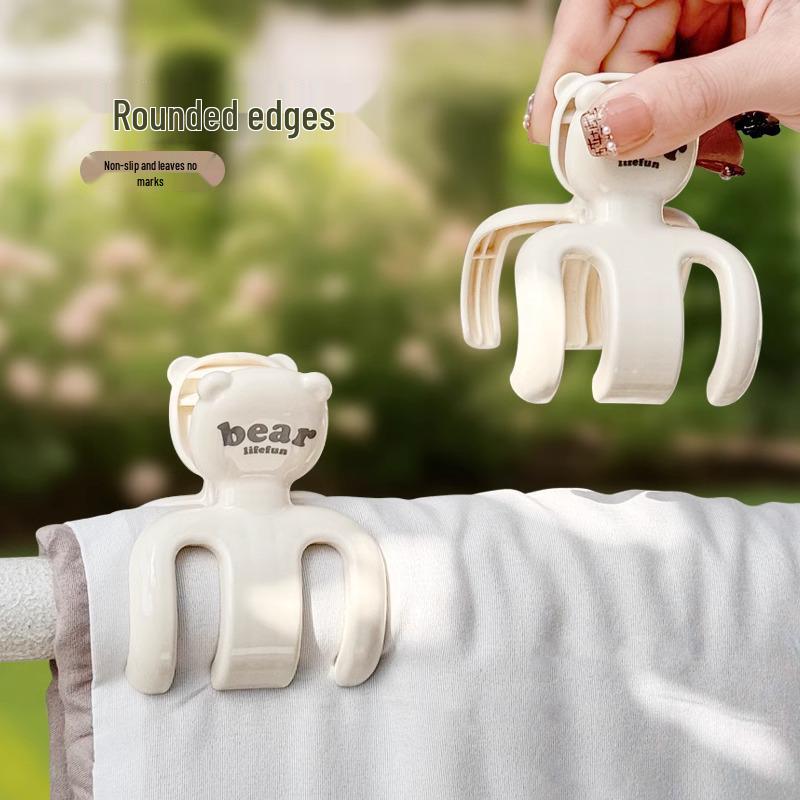 Kleine Bär Winddichte Multifunktionale Wäscheklammern - Starke Befestigungsclips für Socken & Sonnentrocknung