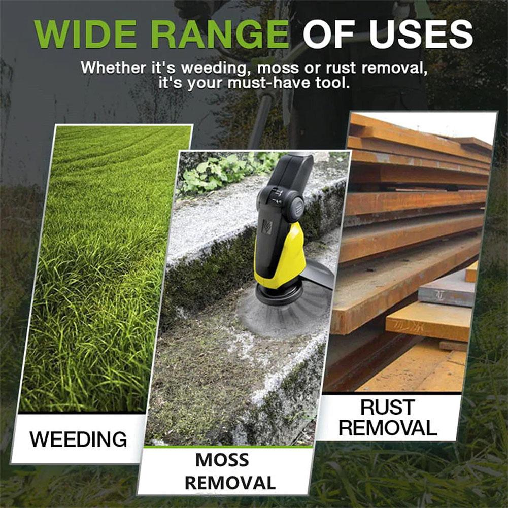 Steel Wire Grass Trimmer Head Universal Weed Brush Cutter Head Grass Trimmer Heads Derusting Weeding Wheel 6 Inch