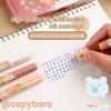 4Pcs Kawaii Gel Pen Cartoon Capybara Soft Grip Sponge Erasable Pen Student Examination School Office Supplies Stationery