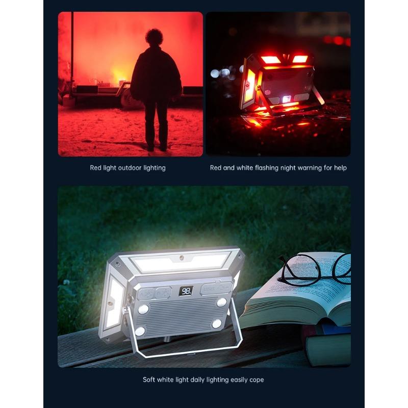 Portable LED Camping Tent Light Rechargeable Searchlight High Power Outdoor Emergency Lighting Waterproof Hanging Night Lamp