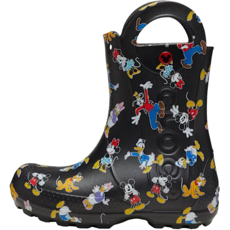 Crocs Mickey Friends Versatile Comfortable Durable Waterproof Kids Boots Kids boots Black 210889-90H