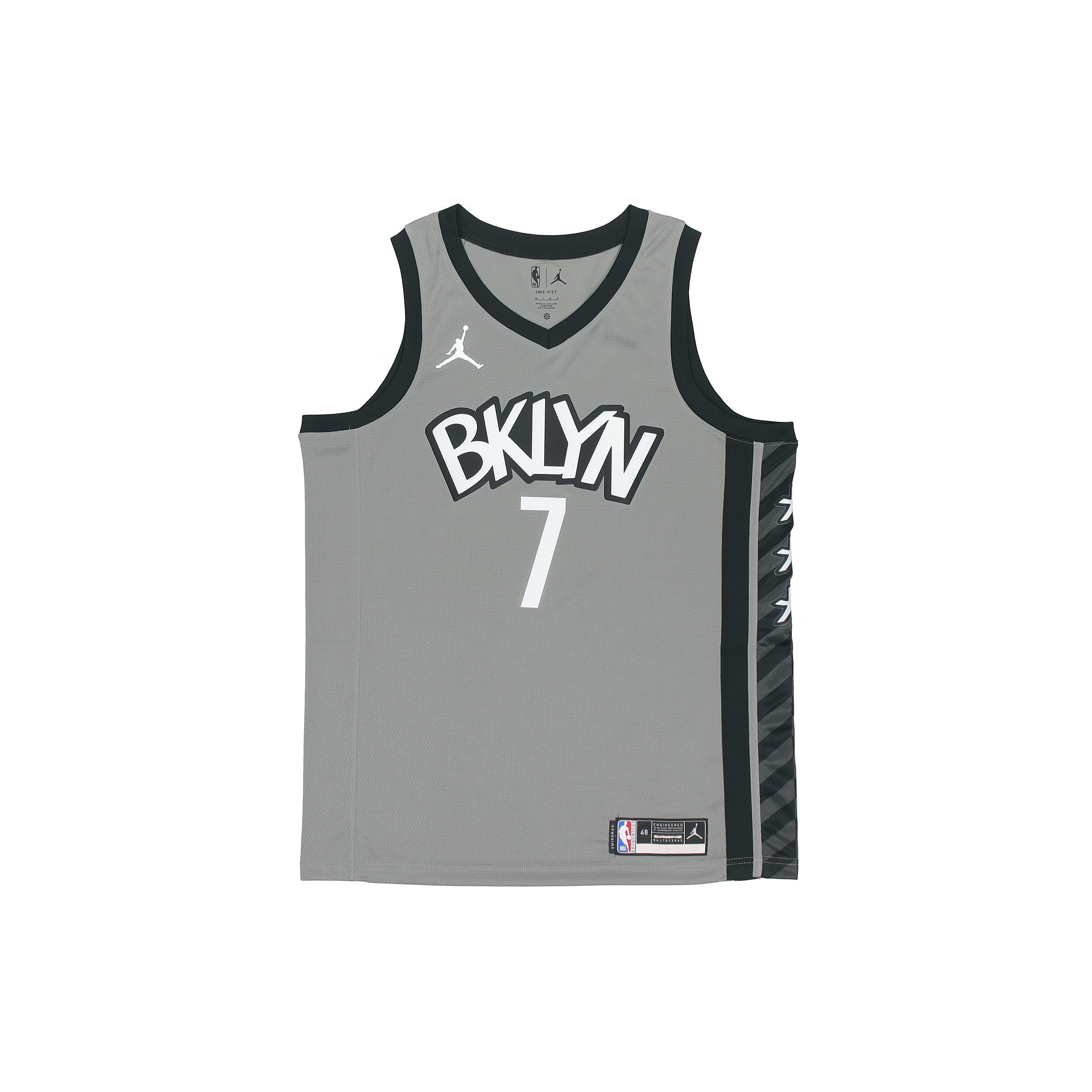 Air Jordan NBA Sports Basketball Vest 2020 Season Brooklyn Nets Durant 7 Jersey Gray Men s CV9469-005 S