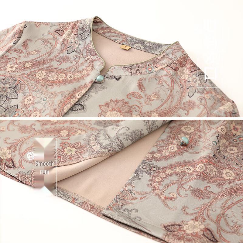 Elegant Women's Loose Fit Floral Print 3/4 Sleeve Blouse