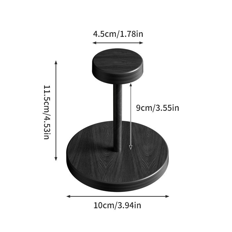 

Disposable Cup Dispenser Walnut-Colored Storage Rack Paper Cup Holder Solid Wood Cup Holder Black