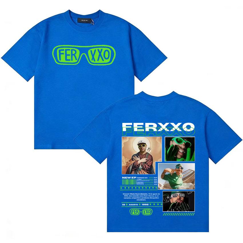Ferxxo Reggaeton Pop Music Album 2025 Tshirt Unisex Women High Quality Summer T Shirt Teenagers Cotton Oversized Crewneck Tee Shirt