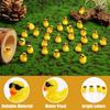 50 Stück Mini Gelbe Enten Mit Brille Märchengarten Miniaturfiguren Ente Trägt Sonnenbrille Kawaii Heimzubehör Schreibtischdekoration