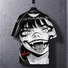 Terrifying Monster Girl Pattern Men's T-shirt Summer Outdoor Street Loose Tees Tops Short Sleeved Casual Men's and Women's Clothing