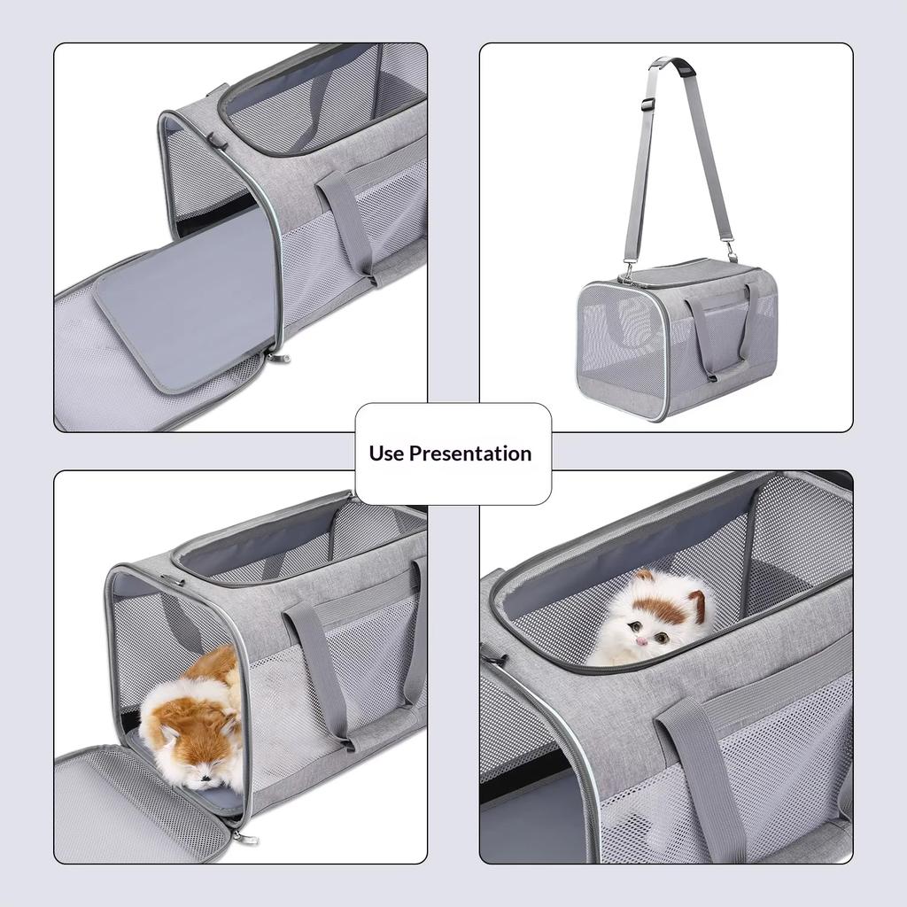 Ultra-Light Washable Large Capacity Pet Shoulder Hand Bag Durable Foldable Outdoor Fashion Breathable Portable Travel Bag