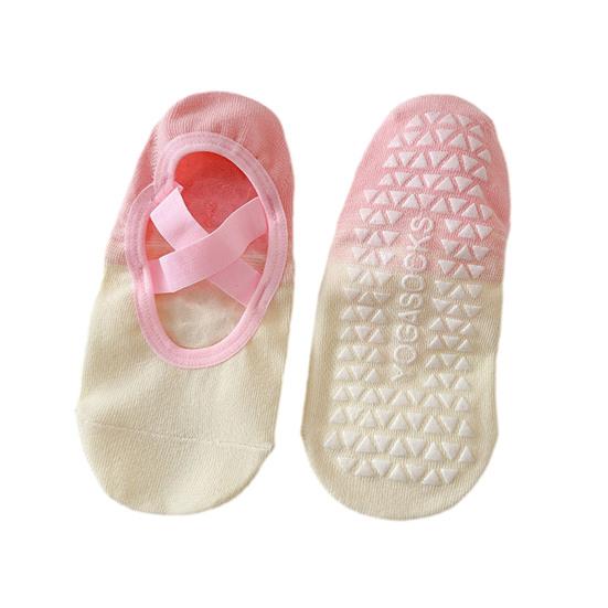 Verlaufende Unsichtbare Socken für Damen Anti-Rutsch Silikon-Haftung Yoga-Socken Niedrig geschnitten Unsichtbare Flache Bootssocken für Fitness Indoor Tanz Sport