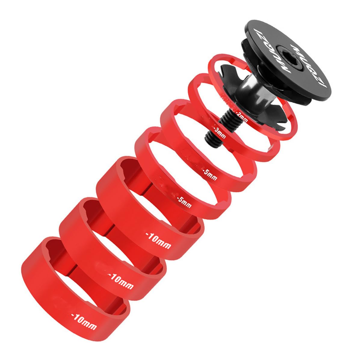 HOUSON Bicycle Ahead Stem Spacer Set Bicycle Handlebar Spacer Bicycle Red