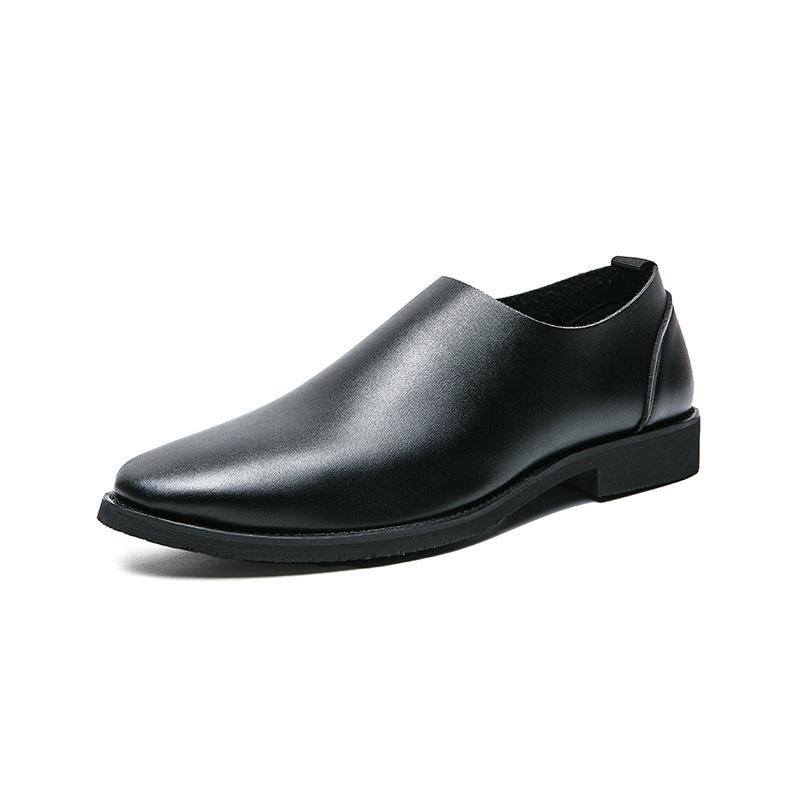 Men's Shoes New Business Dress Casual Shoes Men's Soft Leather Pointed Leather Shoes Men's British Foot Loafers